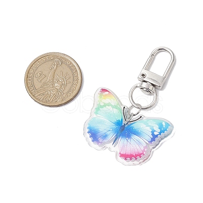 Butterfly Acrylic Pendant Decorations HJEW-JM02372-1