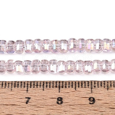 Electroplate Transparent Glass Beads Strands EGLA-N022-09A-B10-1