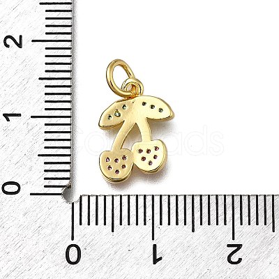 Brass Micro Pave Clear Cubic Zirconia Pendants ZIRC-I070-113G-1