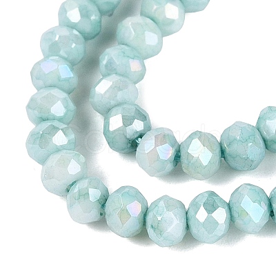 Anti-Tarnish Electroplate Rondelle Glass Beads Strands EGLA-T021-3mm-17-06-1