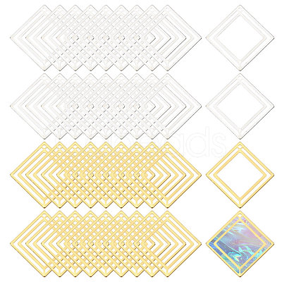 40Pcs 2 Colors Brass Pendants KK-CA0003-82-1