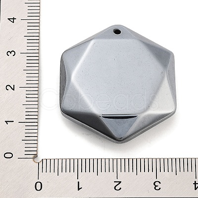 Electroplated Terahertz Stone Pendants G-P545-B01-P-1