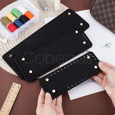 3Pcs 3 Sizes Rectangle Felt Bag Bottom FIND-WH0139-517A-1