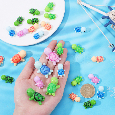 10 Style Opaque Resin Cabochons RESI-FH0001-32-1