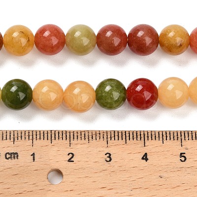 Natural White Jade Beads Strands G-Z097-A01-8mm-B-1