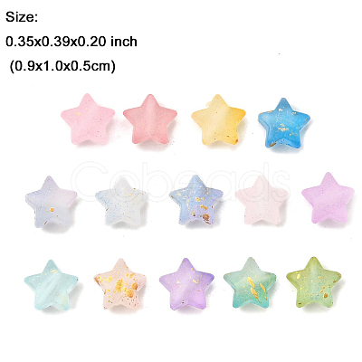 200Pcs Frosted Acrylic Charms OACR-FP0001-25-1
