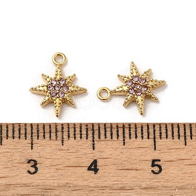 304 Stainless Steel Rhinestone Charms STAS-L022-304G-02-1