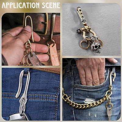 9Pcs 9 Styles Alloy & Brass D-Ring Anchor Shackle Clasps KK-SC0006-36-1