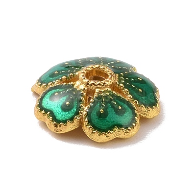 Alloy Enamel Bead Caps ENAM-D027-01B-G-1