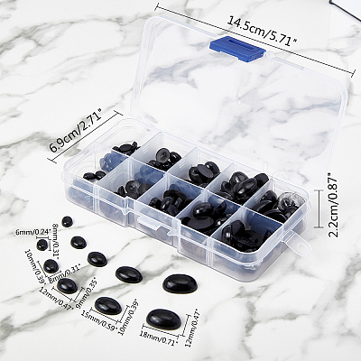 Plastic Doll Noses Crafts Accessories DIY-WH0189-23B-1