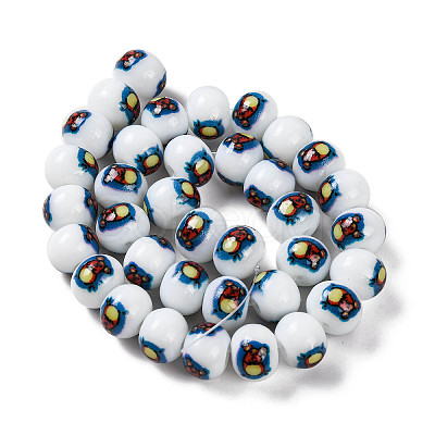 Printing Glass Beads for Necklaces Bracelets Making GLAA-B020-02A-09-1