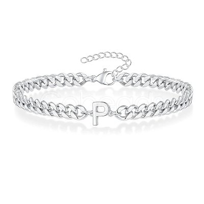 Letter 304 Stainless Steel Link Bracelets FS-WG7830E-40-1
