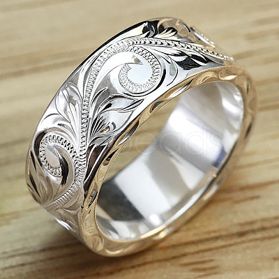 Sculptured Vine Pattern Brass Finger Rings for Women FS-WGD177A-03-1