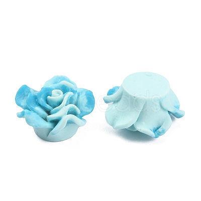 Smudged Color Frosted Resin Cabochons RESI-TAC0018-13D-1