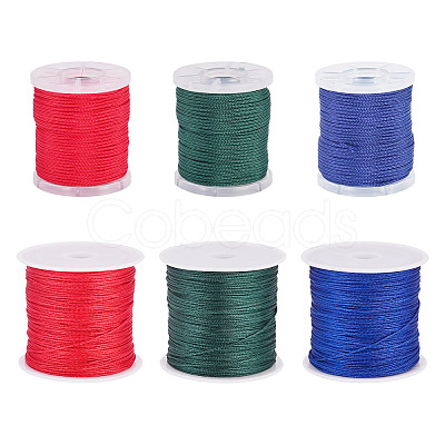 6Rolls 6 Colors Nylon Braided Cord NWIR-TA0001-46C-1