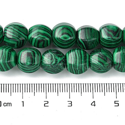 Synthetic Malachite Beads Strands G-H023-A05-01-1