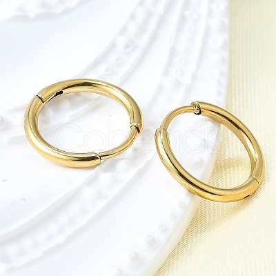 Round 304 Stainless Steel Hoop Earrings EJEW-V005-01G-01-1
