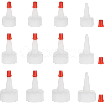 BENECREAT 45 Sets 3 Style PE Plastic Bottle Replacement Caps KY-BC0001-26-1