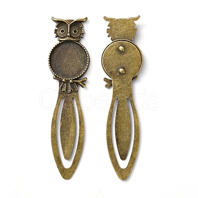 Iron Bookmark Cabochon Settings X-PALLOY-N0084-20AB-NF-1