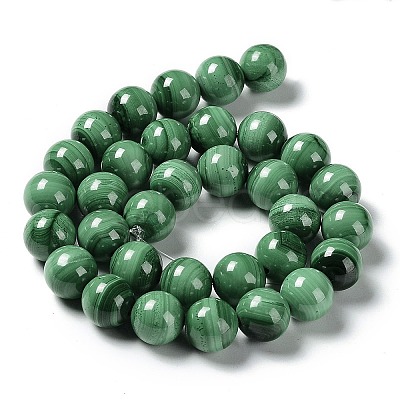 Natural Malachite Beads Strands G-F571-27AB1-14mm-1