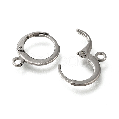 Anti-Tarnish 304 Stainless Steel Hoop Earring Findings STAS-C112-01P-1