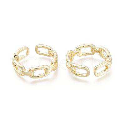 Brass Cuff Rings RJEW-F103-04-G-1