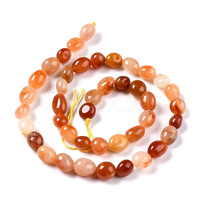 Natural Golden Silk Jade Beads Strands G-G018-16-1