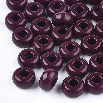 Opaque Acrylic European Beads SACR-T344-06D-1