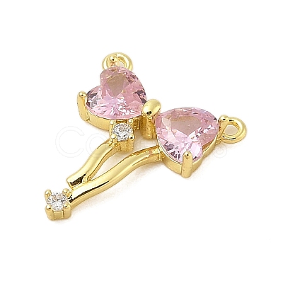 Rack Plating Brass Cubic Zirconia Pendants KK-Z074-71G-02-1
