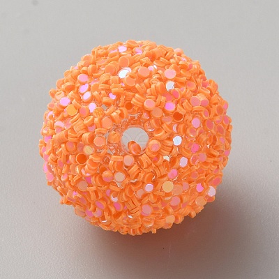 Opaque Acrylic Glitter Beads FIND-CJC0010-111A-05-1