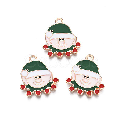 Christmas Alloy Enamel Pendants X-ENAM-Q442-51-1