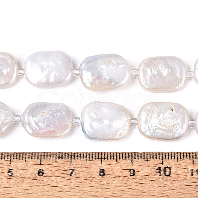 Natural Baroque Keshi Pearl Beads Strands X-PEAR-D07-03-1