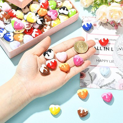 Baking Paint Opaque Acrylic Beads OACR-CJZ0001-01-1