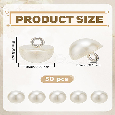 50Pcs 1-Hole Plastic Buttons BUTT-LP0001-13A-1