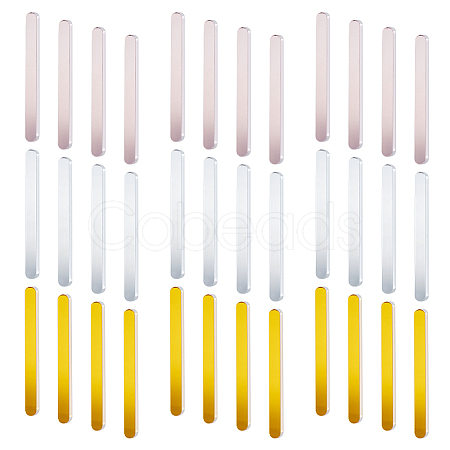AHADEMAKER 60Pcs 3 Colors Reusable Acrylic Mirror Cakesicle Sticks DIY-GA0004-06-1