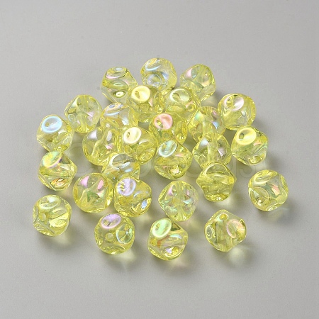 Plating Acrylic Beads OACR-WH20006-01F-1