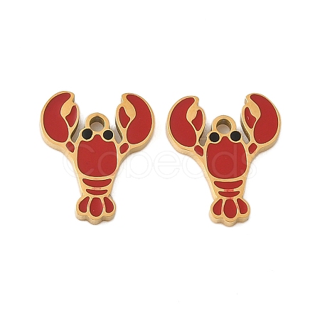 304 Stainless Steel Enamel Charms STAS-Z139-03G-12-1