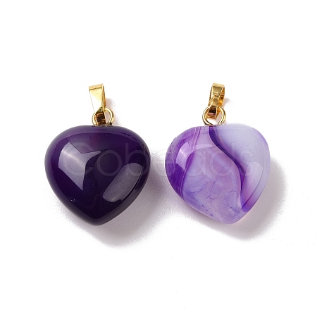 Natural Agate Pendants G-I311-A35-G-1