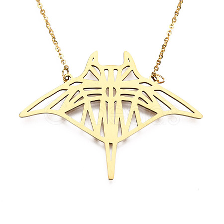 201 Stainless Steel Pendant Necklaces NJEW-T009-JN071-2-40-1