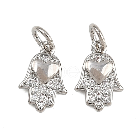 Brass Micro Pave Cubic Zirconia Pendants KK-A269-16P-1