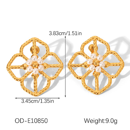 304 Stainless Steel Stud Earrings for Women WG18C3B-01-1