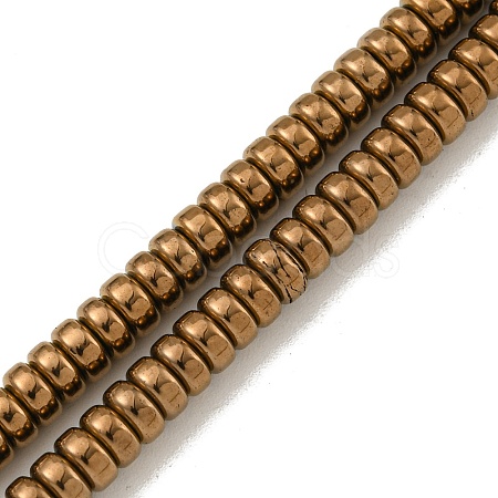 Electroplated Synthetic Non-magnetic Hematite Beads Strands G-K361-A05-02-1