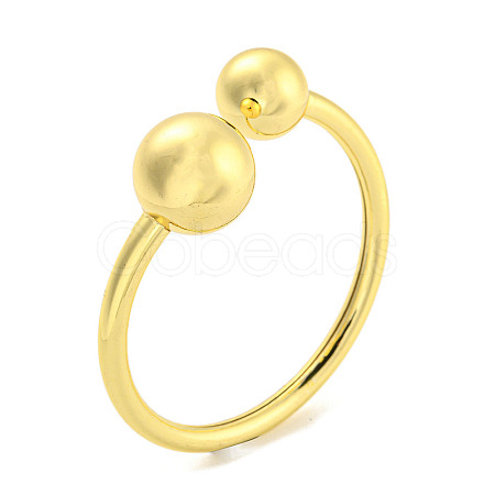 Rack Plating Brass Open Cuff Bangles BJEW-P322-06G-1