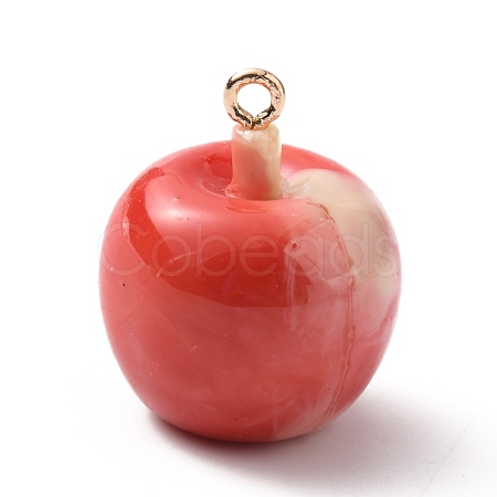 Opaque Resin Pendants RESI-WH0026-36-1