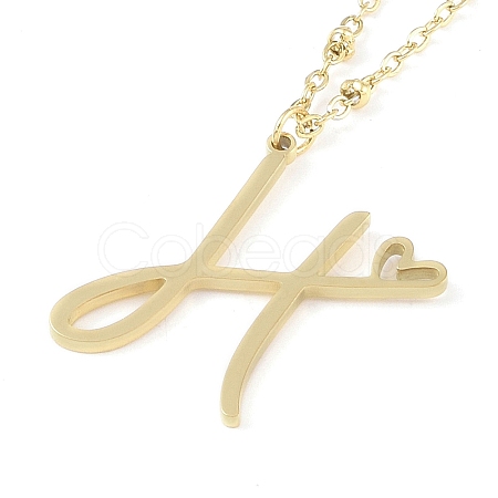 304 Stainless Steel Pendant Necklaces NJEW-H029-02G-H-1