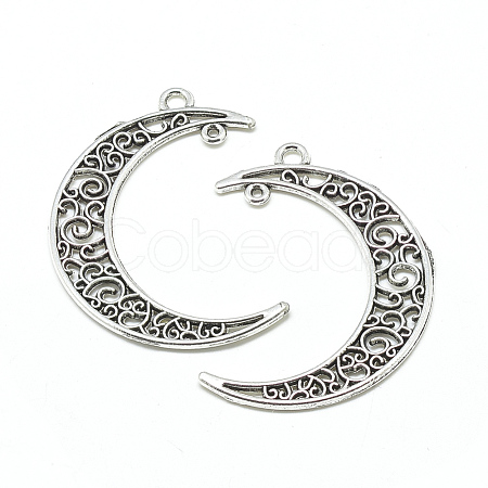 Tibetan Style Alloy  2-Loop Link Pendants TIBE-S299-062AS-RS-1