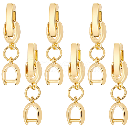 6Pcs Brass Watch Band Clasps DIY-BC0013-44A-G-1