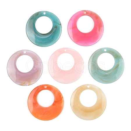 Imitation Jade Resin Pendants RE-CBA476D-01A-1