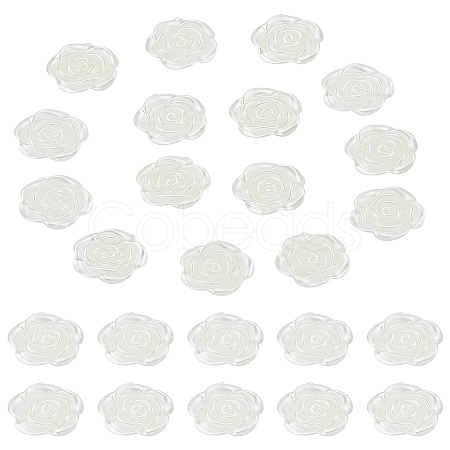 200Pcs ABS Imitation Pearl Beads OACR-LP0001-01-1