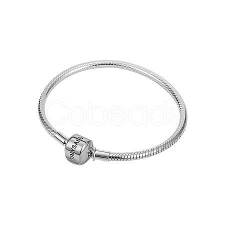 TINYSAND Rhodium Plated 925 Sterling Silver Bracelet Making TS-B-067-17-1